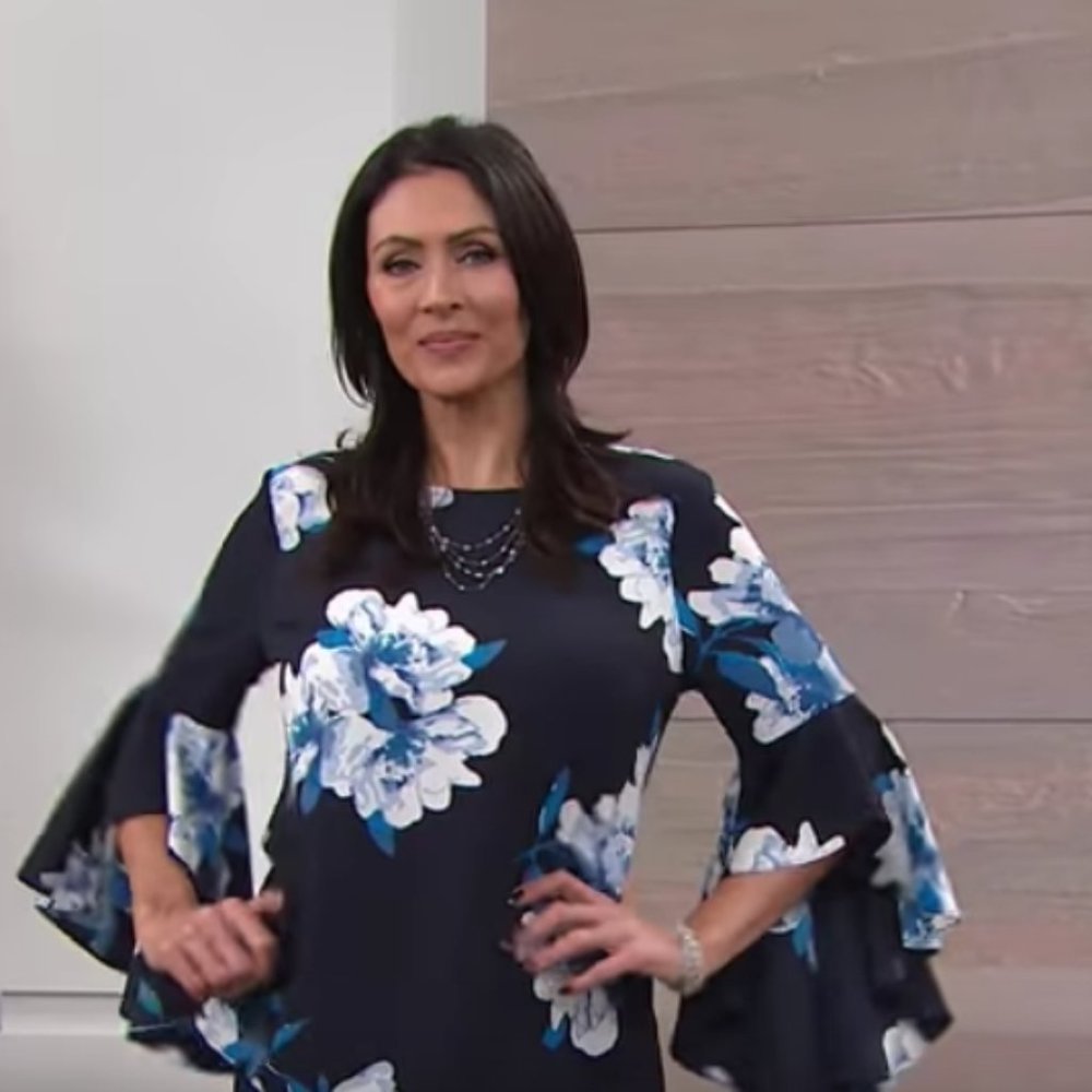 DG2 by Diane Gilman Floral-Print Cascade Tunic